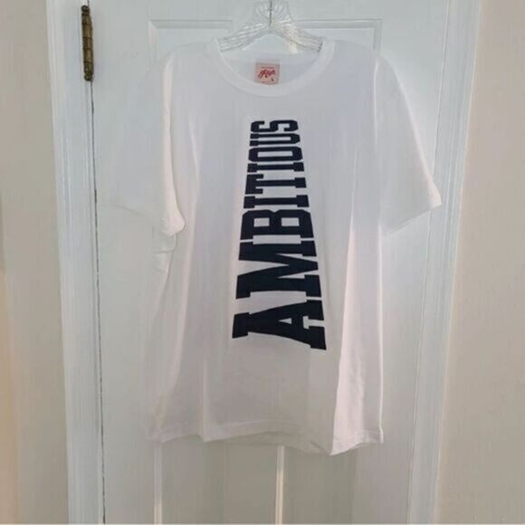 NWT RTGB Unisex Ambitious Behavior White Short Sleeve Tee Shirt - Size 2XL - Picture 1 of 6
